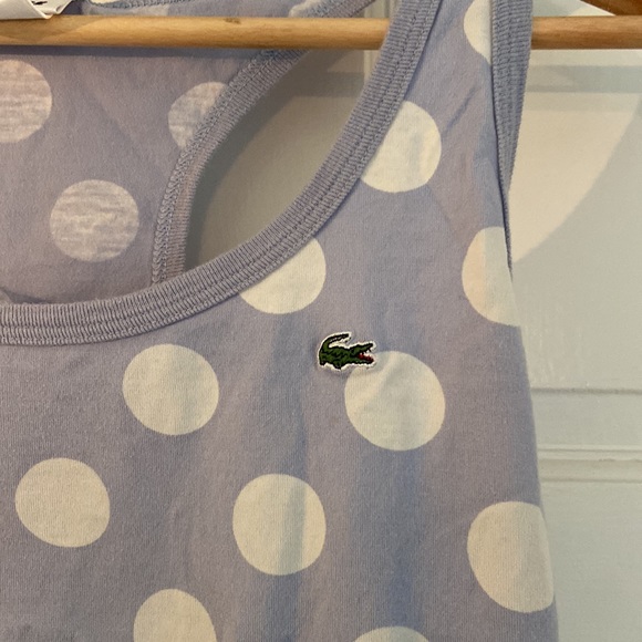 Blue Lacoste Tank Top with Polka Dots - Picture 3 of 8